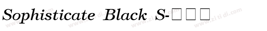 Sophisticate Black S字体转换